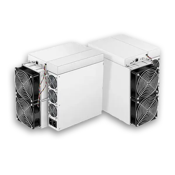 Antminer S19 90TH two miner angled view