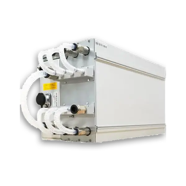Bitmain Antminer S21 XP+ Hydro 500Th Bitcoin Miner Long Front to Back Diagnol Miner Image